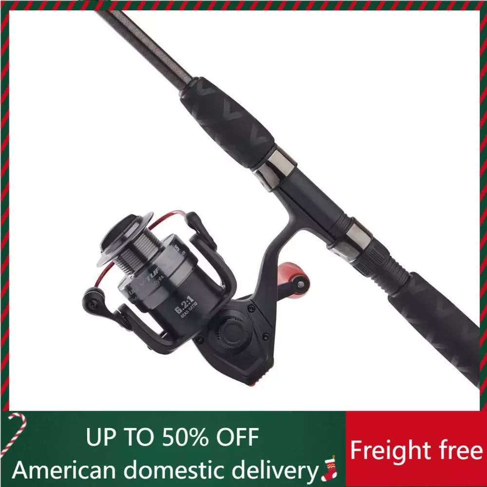 

7’ Ugly Tuff Fishing Rod and Reel Spinning Combo Medium Freight Free Fishing Tackle Professional Goods Freshwater Sea Set Sports