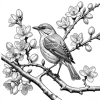 Flower and Bird Color Book Adult Handbook Graffiti Painting Drawing Books Creative Artistic Coloring Book for Teens and Adult 5