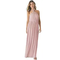 Robe d'été pour invitée de mariage pour femme : Robe crayon sans manches taille haute pour soirée élégante, longueur genou, couleur unie, à enfiler 2