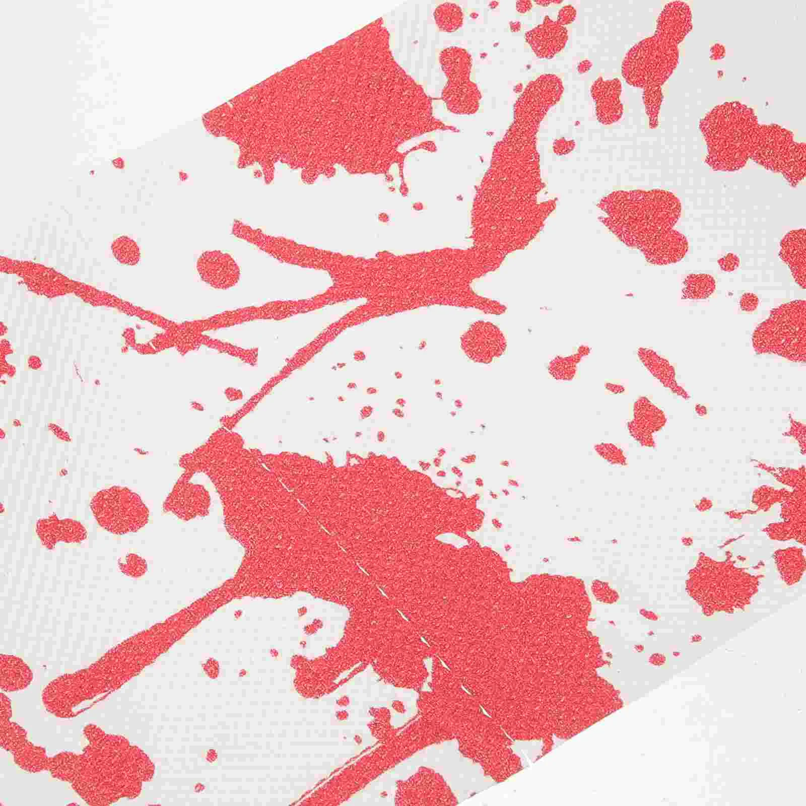 Bloodstain Scary Printed Roll Paper Red Toilet Paper for Bathroom Decor and Halloween Party Supplies