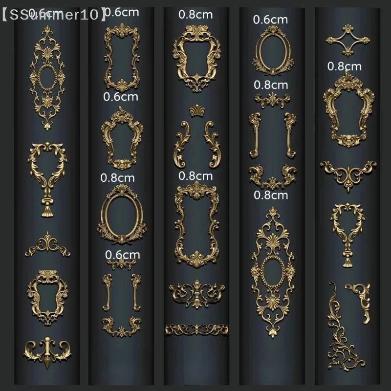 【SSummer10】3D 실리콘 네일 아트 몰드 유럽 스타일 복고풍 패턴 레이스 디자인 장식 DIY 투명 매니큐어 템플릿【SS】