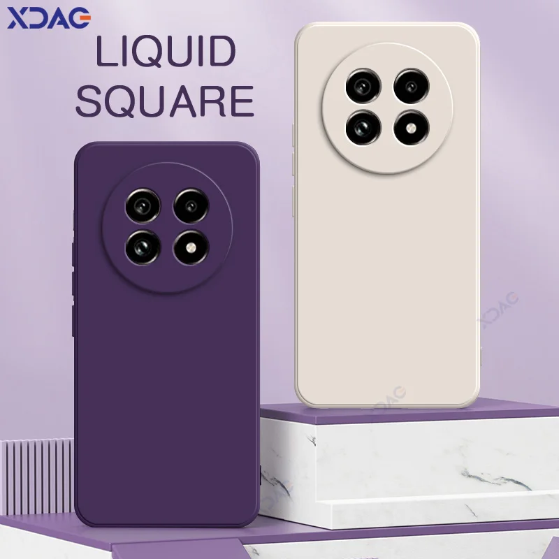 Premium Liquid Silicone 360° Soft Square Back Shield Phone Case Cover