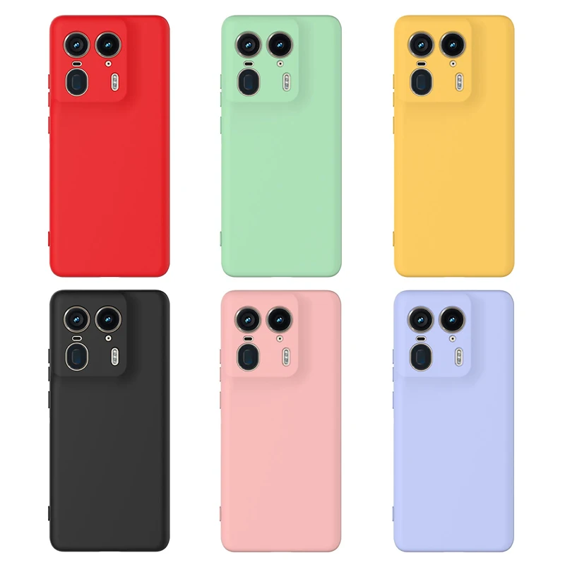 Premium Soft Liquid Silicone Strap Cover with Flocking Interior for Motorola Edge 50 Ultra