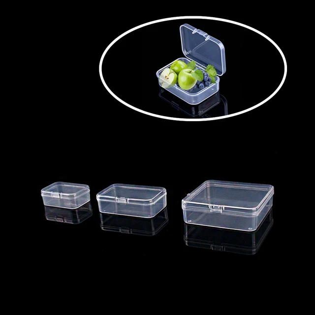 Mini Boxes Rectangle Clear Plastic Jewelry Storage Case Container Packaging  Box