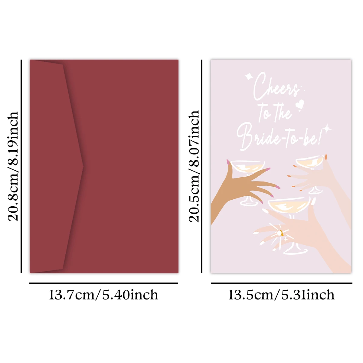 1PC Sweet Bridal Shower Card Funny Engagement Card For Her Wedding Congratulations Card Cheers To The Bride To Be Funny Gifts greeting cards
