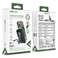 ACEFAST 10000mAh 22.5W Magnetic Wireless Fast Charging Power Bank For iPhone 17 16 Pro Max Built with Holder USB C Cable Battery 6