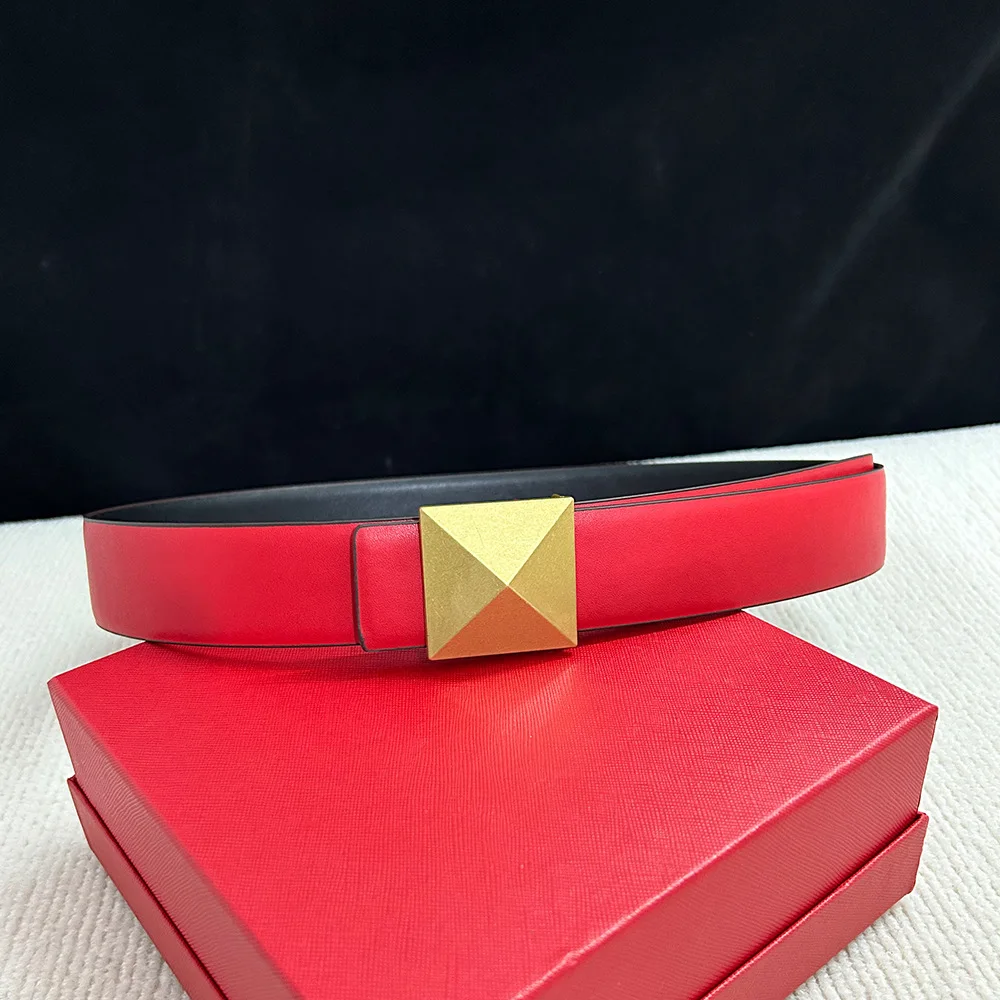 4CM Reversible Leather Women Belt for women dress