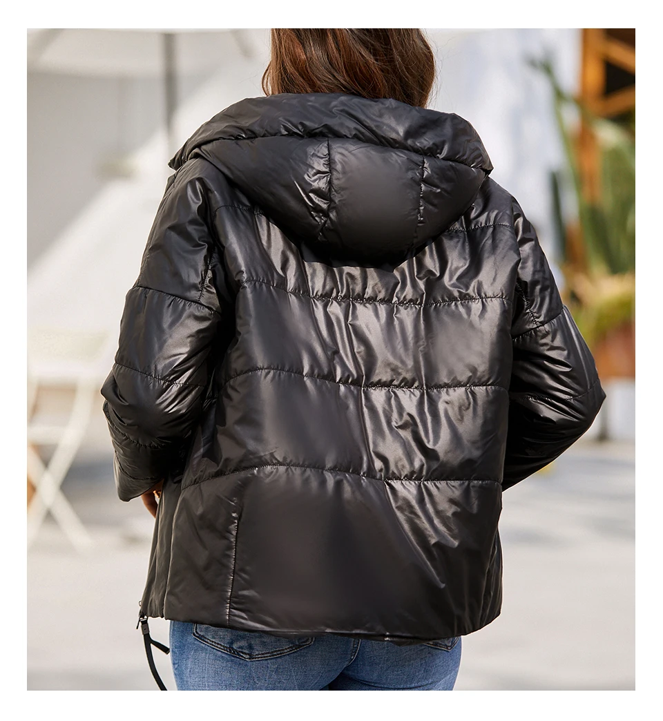 puffer coat with hood HaiLuoZi  New Women's Fashion Jacket Windproof Warm Big Pockets Spring Coat High Quality Brand Female Hooded Zipper Parkas 7817 puffer coat with hood