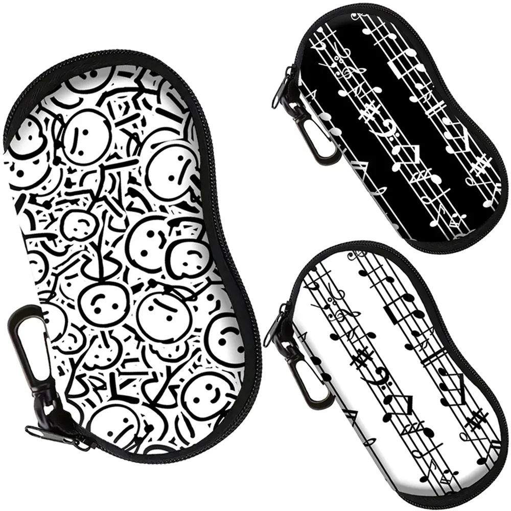 Note Melody Portable Glasses Case Cute Sunglasses for Woman Glasses Box Simple Sunglasses Box