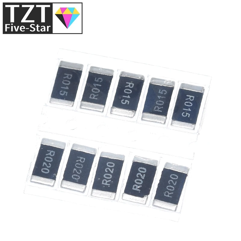 TZT 50PCS Alloy resistance 2512 SMD Resistor Samples kit ,10 kindsX5pcs=50pcs R001 R002 R005 R008 R010 R015 R020 R025 R050 R100