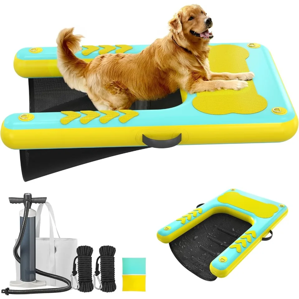 Lesotc Inflatable Dog Ramp for Water Adventures