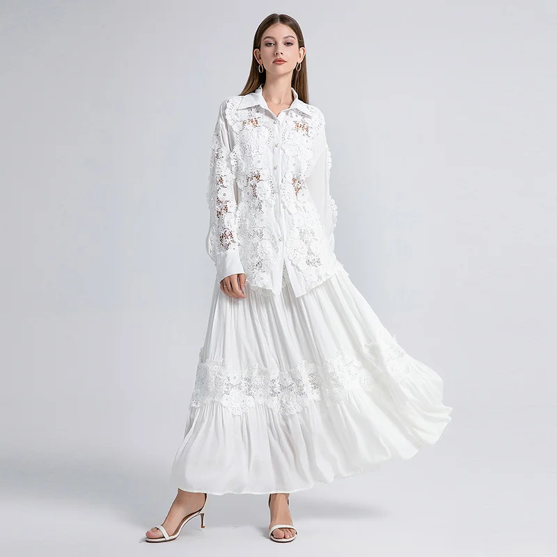 Camelot Sleeveless Stripe Maxi Tunic With Belt White/Black