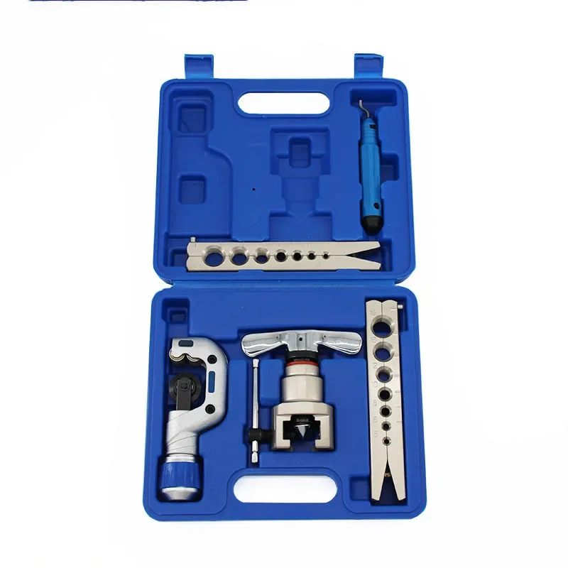 

Новый комплект для ремонта кондиционирования воздуха, эксцентриковый конический инструмент для развальцовки, ручной набор инструментов для расширителя медных труб 6-19 мм.