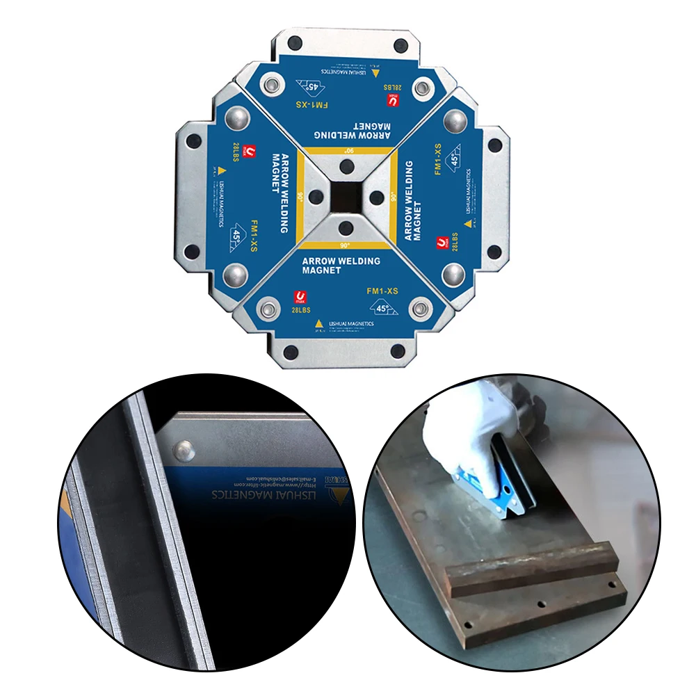 4pcs Magnetic Welding Fixer 45&deg; 90&deg; 135&deg; Multi-angle Magnet Weld Positioner Ferrite Auxiliary Locator Tools Welding Positioner magnetic welding holders magnetic welding fixer