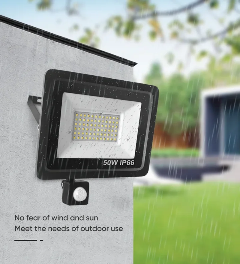 Description Picture 5 of itemLED PIR Motion Sensor LED Flood Light AC220V 100W 50W 30W Outdoor IP66 Waterproof Projector Spotlight LED Exterior Street Light