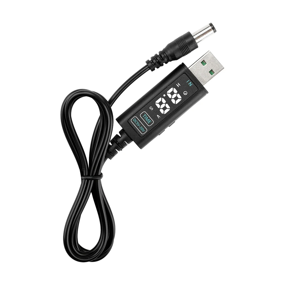 DC 5-10V ila 5V 12V 20V Ayarlanabilir Gerilim PD Hızlı Şarj Kablosu USB Tip-C'den DC5.5x2.5mm Güç Adaptörü Kablosu