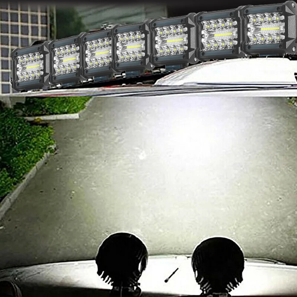 

1x High Quality Car Headlight Spot + Flood Combo Beam LED Work Light Fits For SUV/ ATV/ Offroad Vehicles/ Trucks/ Boats DRL