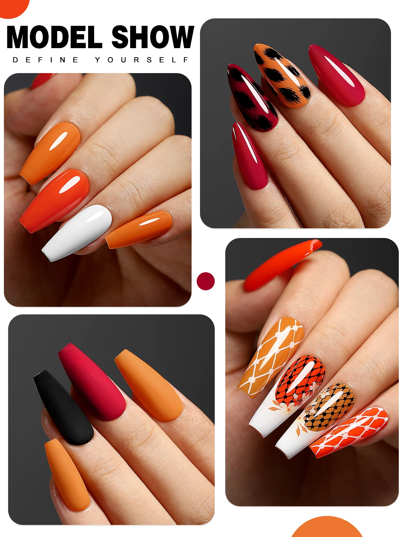 YOKEFELLOW Gel Nail Polish Set 6PCS 10ml Rich Pigment Soak Off Low Odor Long-Wear Gel Varnish for Professional Manicure 4