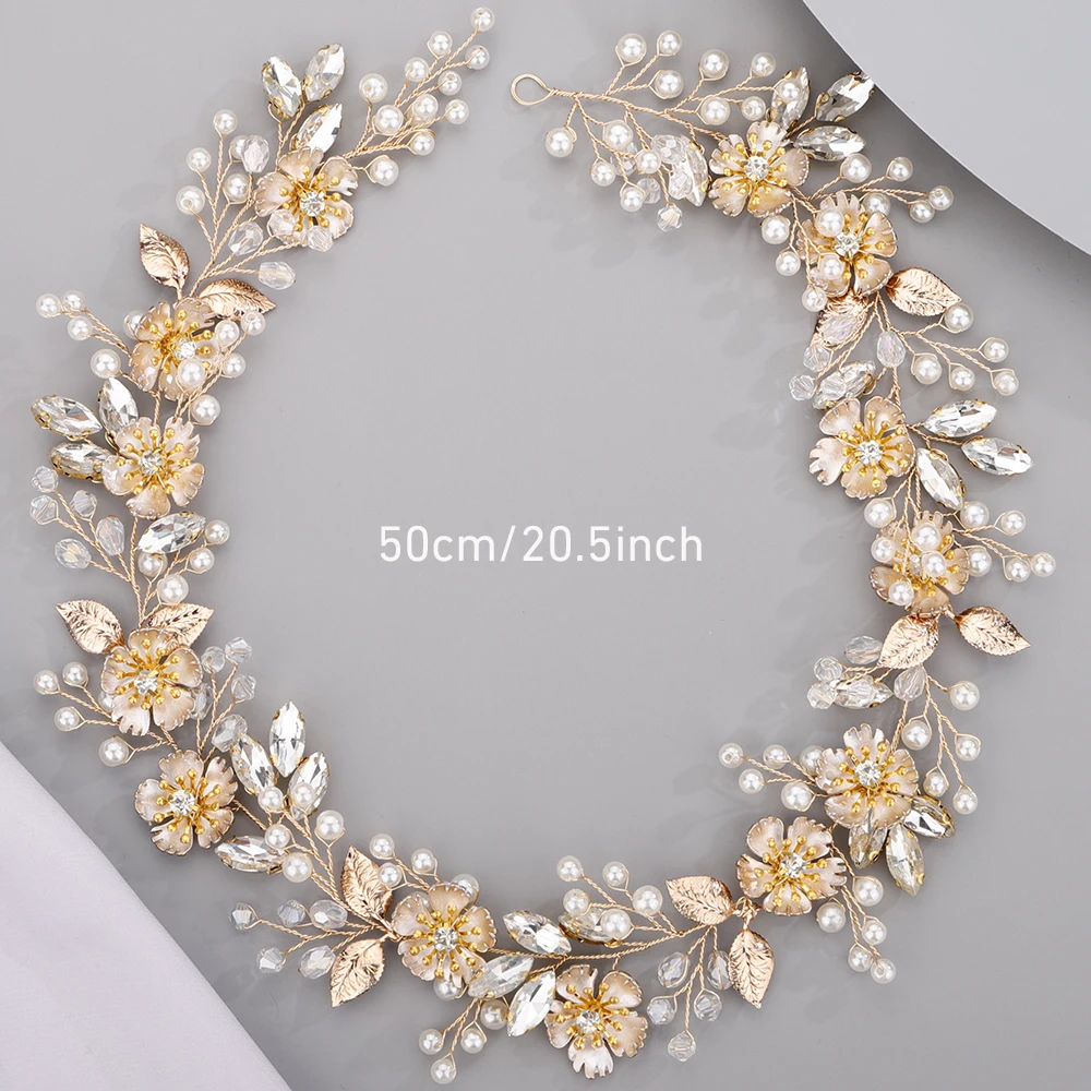 Pearl Bridal Hair Accessories Dresses Special Events Flower Headbands Bridesmaids Gifts Trendy Wedding Hair Jewelry