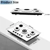 30 Inch Stainless Steel Gas Cooktop Built-in 5 Burners LPG/NG Dual Fuel Stovetop 4