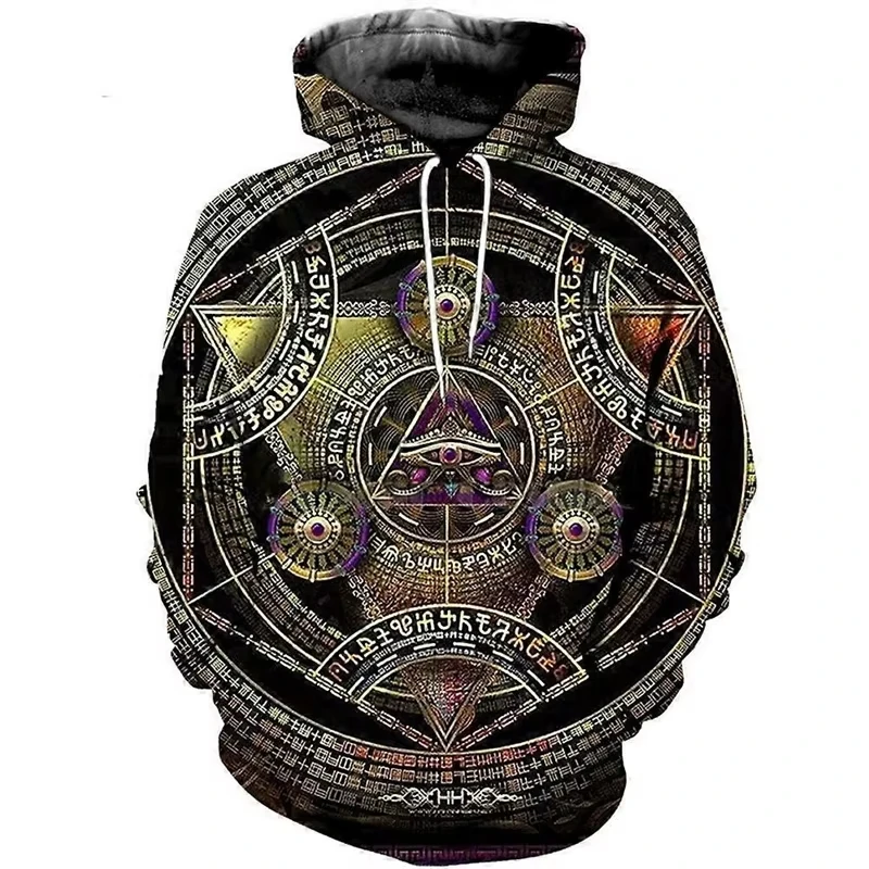 Men's Hoodie Ancient Egyptian Pharaoh Anubis Tattoo 3D Print Pullover Sweatshirt Streetwear Hoodies Kid Hoodie Women Hoodie - Image 3