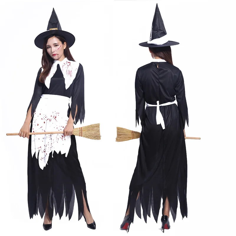 

Halloween Costume Female Adult Cosplay Witch Dress Bloody Witch Dress Witch Dress