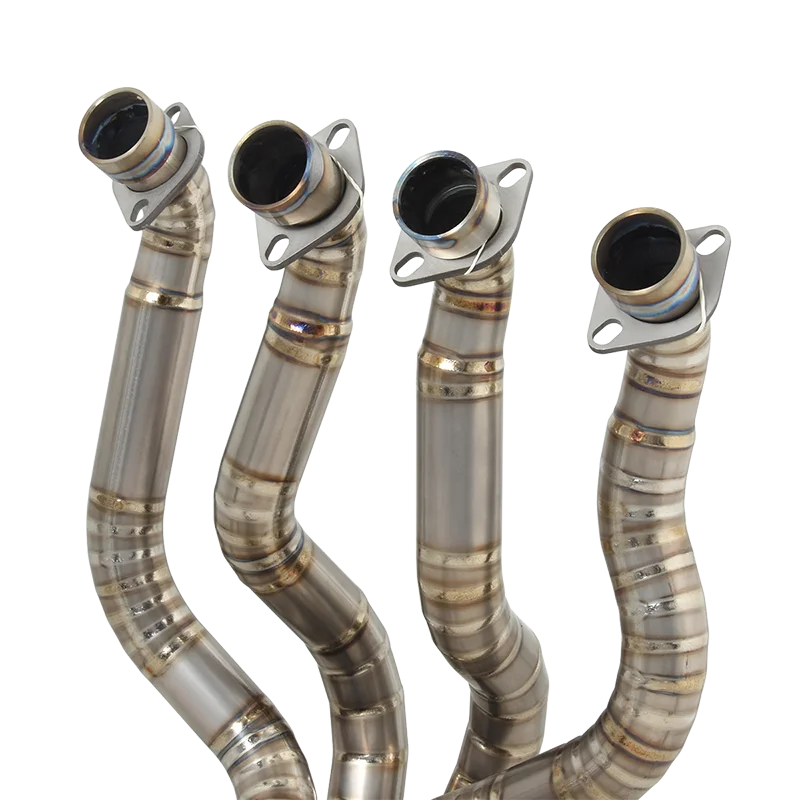 カワサキzh2 se用スリップオンエキゾースト,チタン合金,フロントリンク