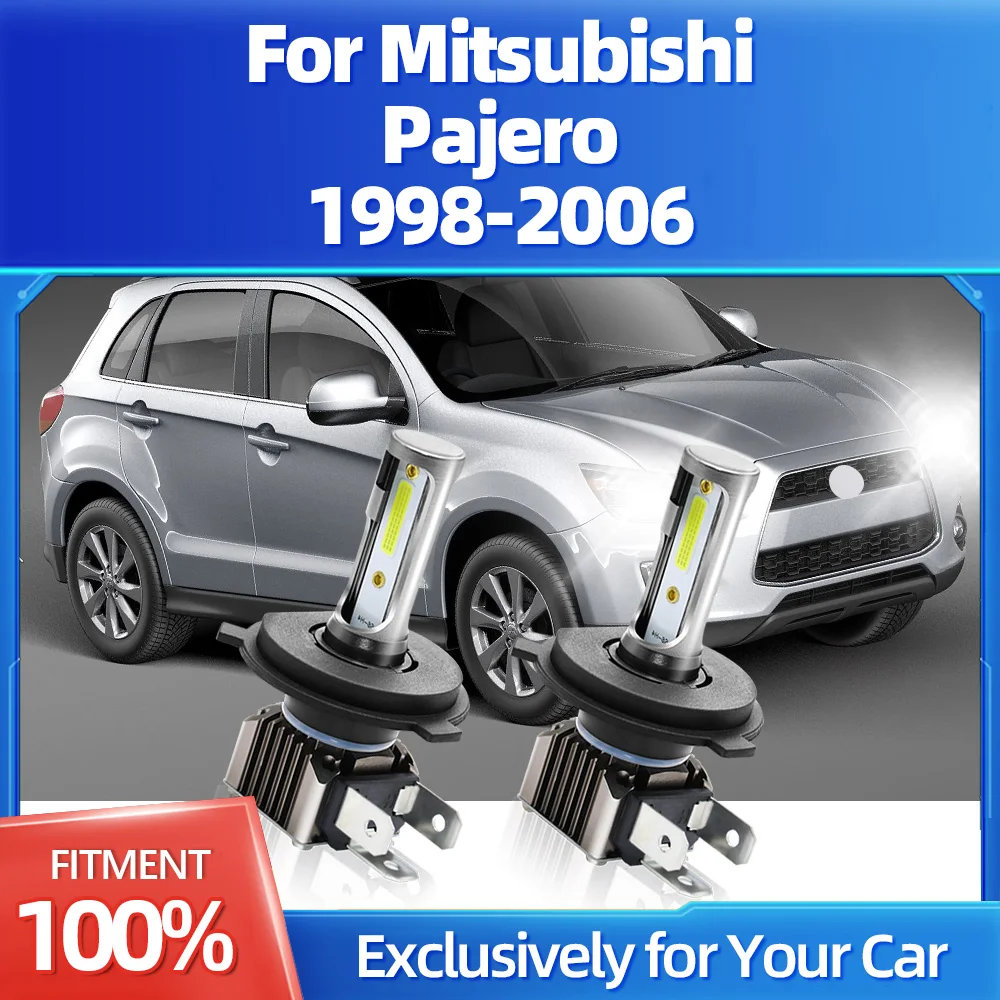 

2Pcs LED Headlight H4 Hi/Lo Beam 18000LM 6000K Cool White For Mitsubishi Pajero 1998 1999 2000 2001 2002 2003 2004 2005 2006