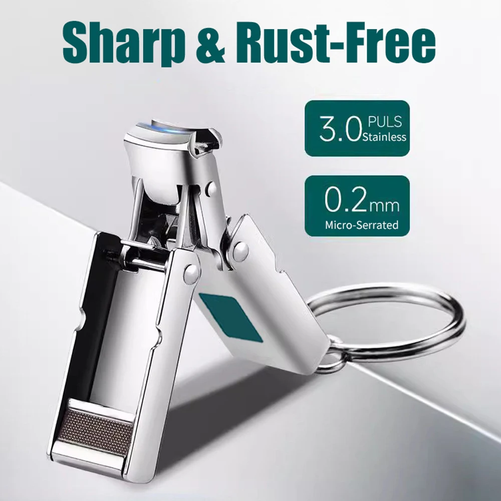 Nail Clippers Collapsible Portable Travel Fingernail Nail Scissors Cutter Stainless Steel Manicure Tools