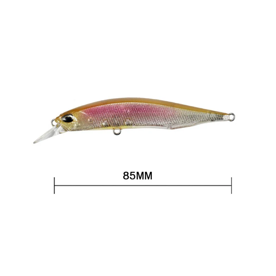 1PCS 85MM/8G Floating Minnow Hard Bait Artificial 3D Fisheyes Wobbler Crankbait Bionic Plastic Fishing Lure For Bass Carp Tackle
