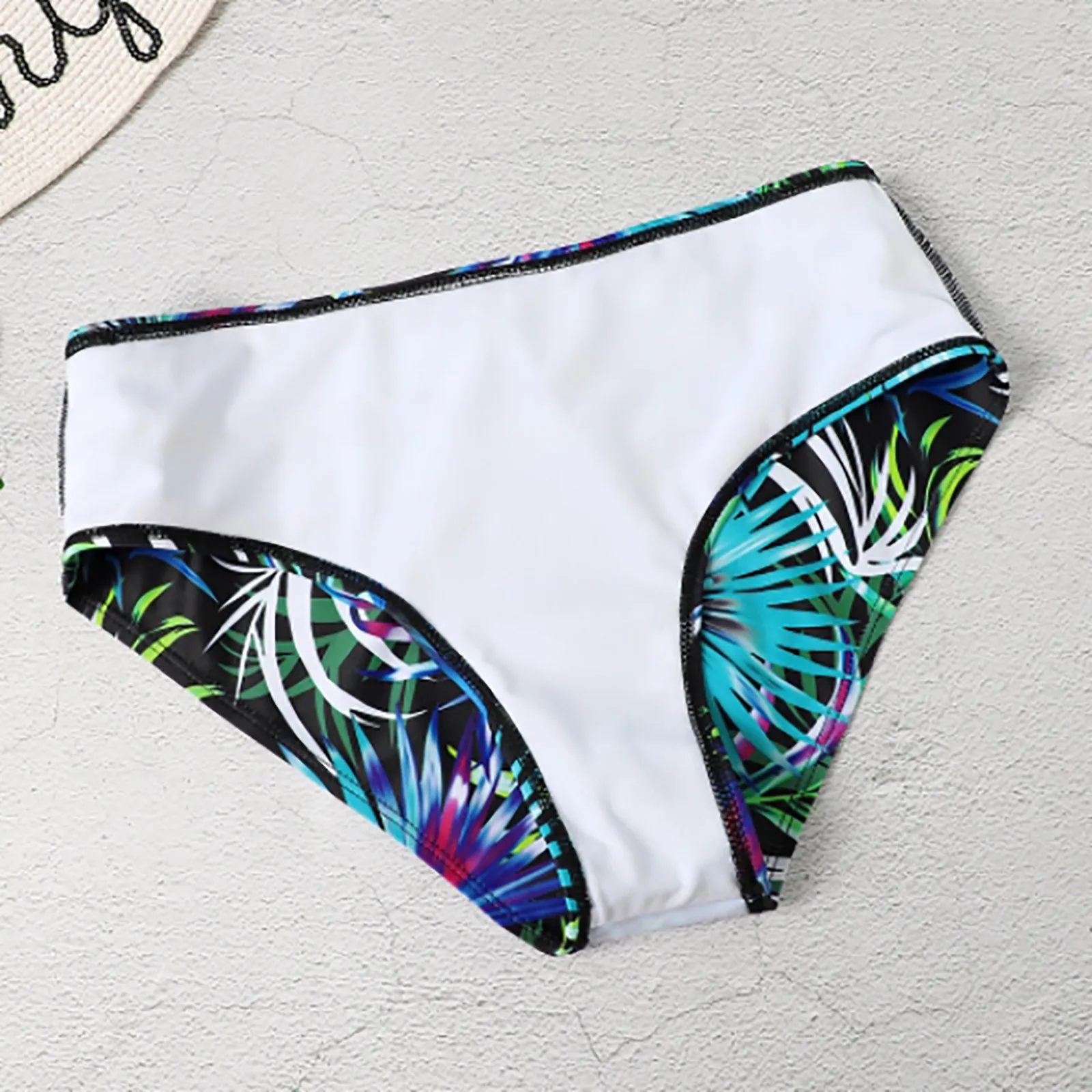 Tummy Control,Swimwear Plus Size Swimwear Plus Size Women Tankini Women'S Botanical Print Sexy Swimsuit Bikini Ropa De Mujer 2