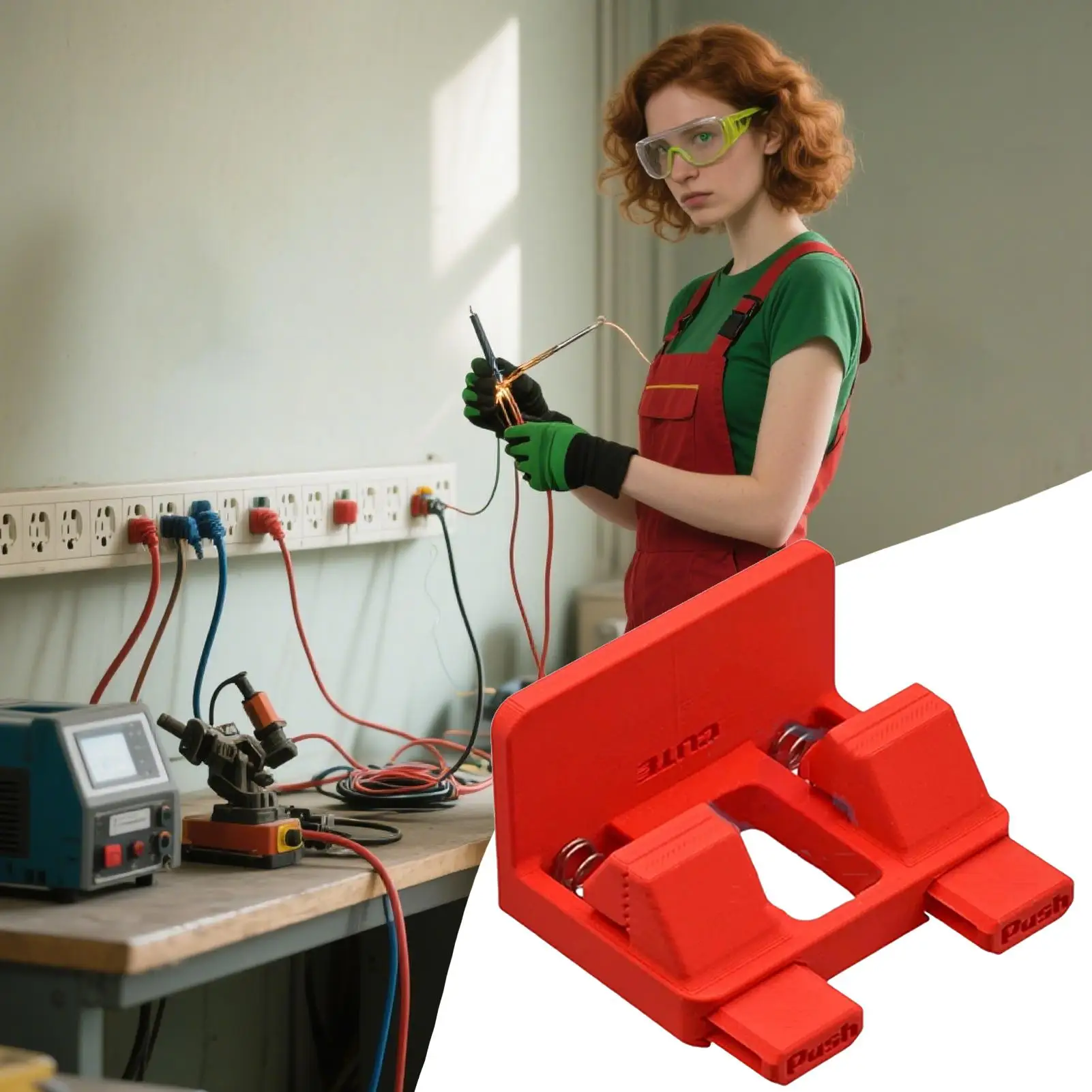 Soldering Wire Holder Electric Wire Soldering Clamp Tool Portable Welding Helping Clamp for Welding MIG Wiring Harness Assembly