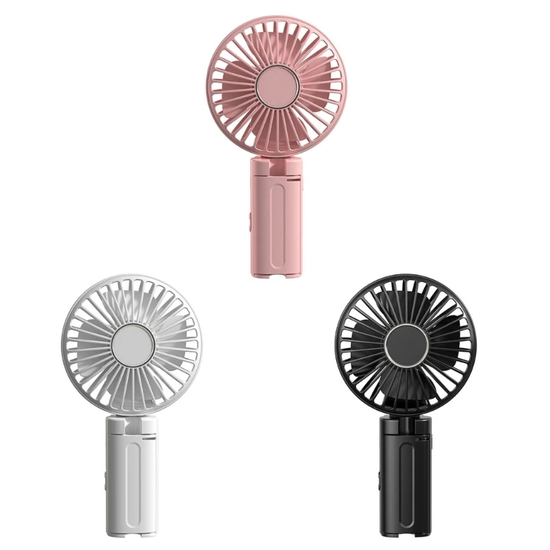 

D0AB USB Rechargeable Portable Clip Fan 3 Speed Handheld Table Fan Cooling Desk Fan