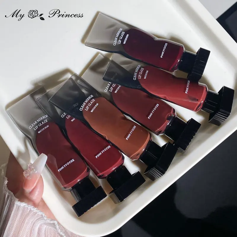 Black Mirror Water Lip Glaze High Gloss Idratante Sexy Red Lip Tint Rossetto Makeup Long Lasting Color Antiaderente Cup Lip Gloss