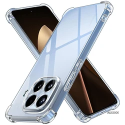 Transparent Shockproof TPU Protective Case with Reinforced Corners for Xiaomi 15T Pro (Clear)