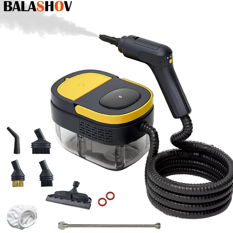 2500W Handheld Steam Cleaner 1600ML High Air Conditioning Cleaning Machine Kitchen Hood Home Appliance Car Glass Cleaner Tools