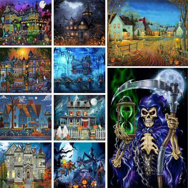 The Haunted House - Halloween Paint by Numbers