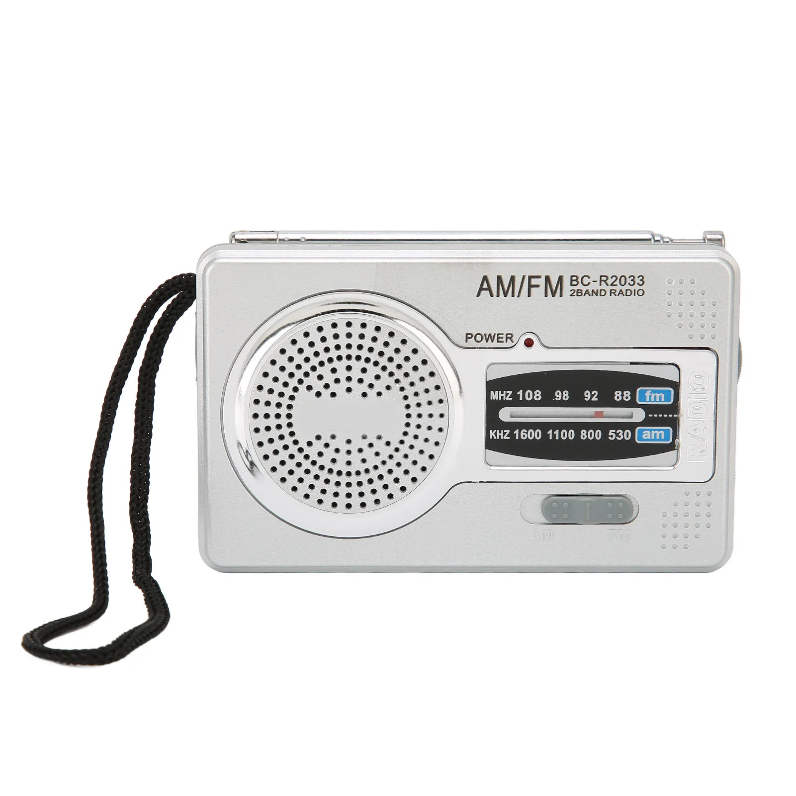 AM FM Transistor Radio DSP Chip Portable Pocket Mini Radio with Loudspeaker Headphone Jack Silver Gray new