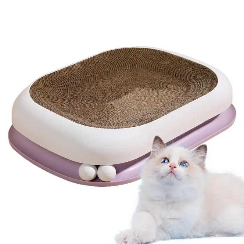 

Cat Scratcher Corrugated Lounge Cat Beds Double Layer Cardboard Bed Couch Double Ball Cat Scratch Pad Bowl Nest For Indoor Cats