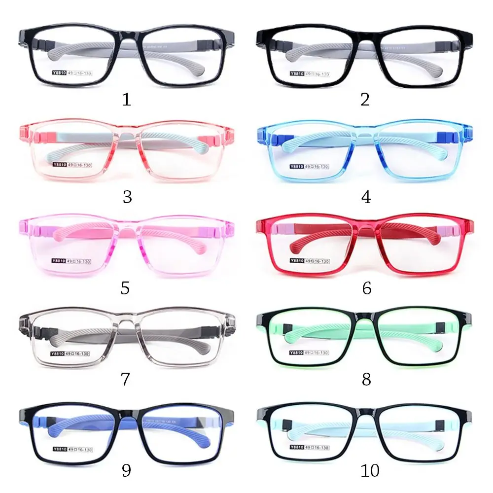 Children Boys Girls Eye Protection Computer Comfortable Eyeglasses Kids Glasses Ultra Light Frame Silicone 6