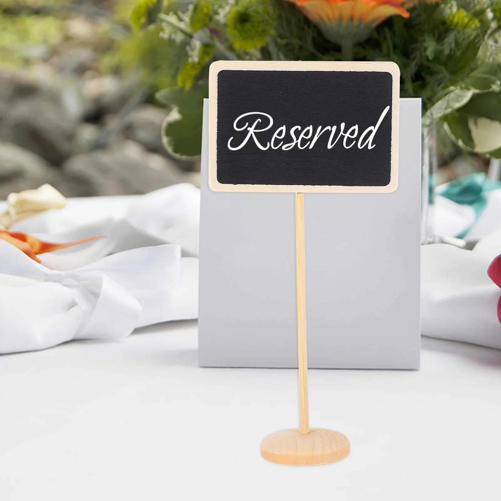 10 Pcs Mini Chalkboard Sign Wooden Message Board Small Blackboard Mini Memo Boards Erasable Tabletop Decor Presentation Supplies