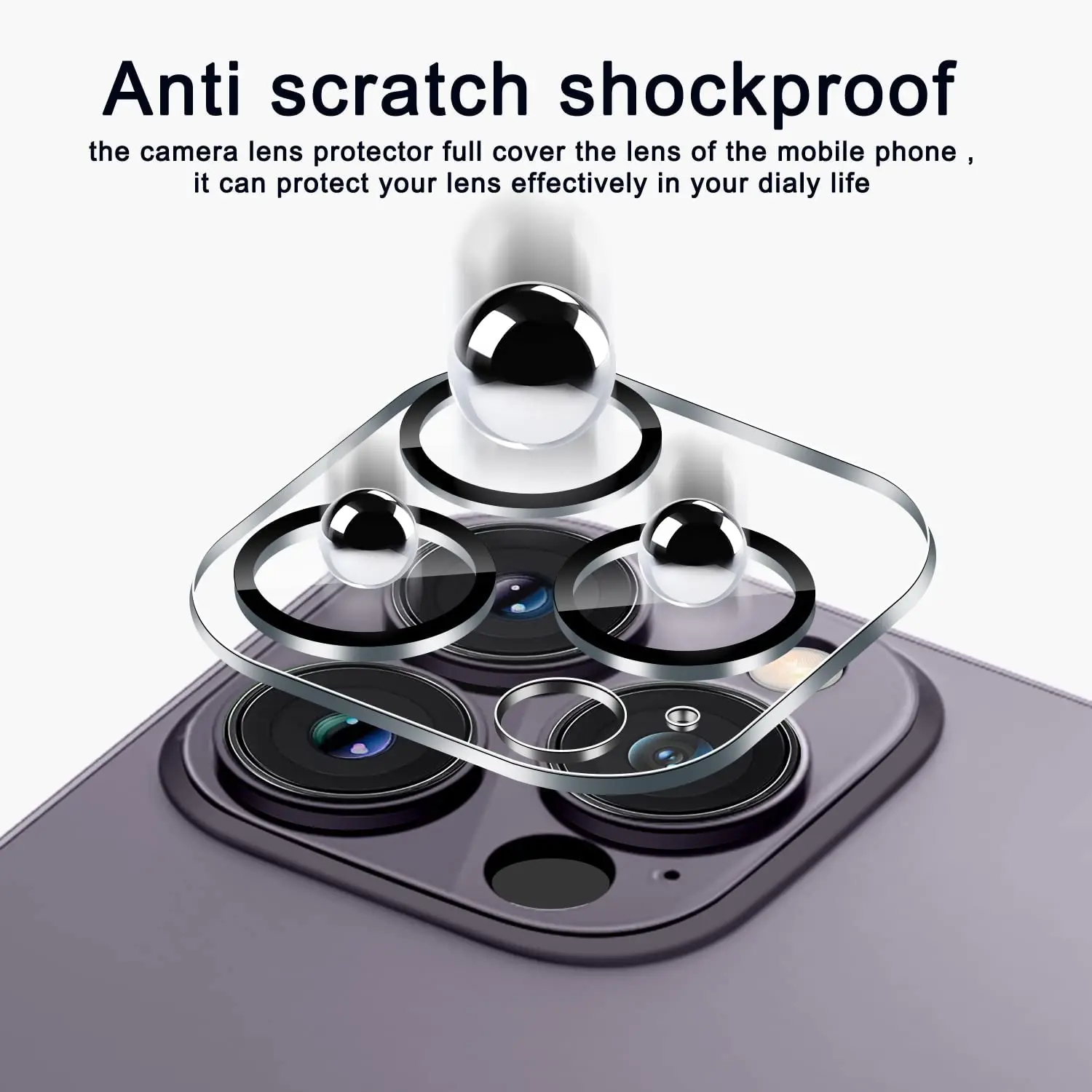 4-Pack Ultra HD Full Cover Camera Protector Glass - Enhanced Night Clarity