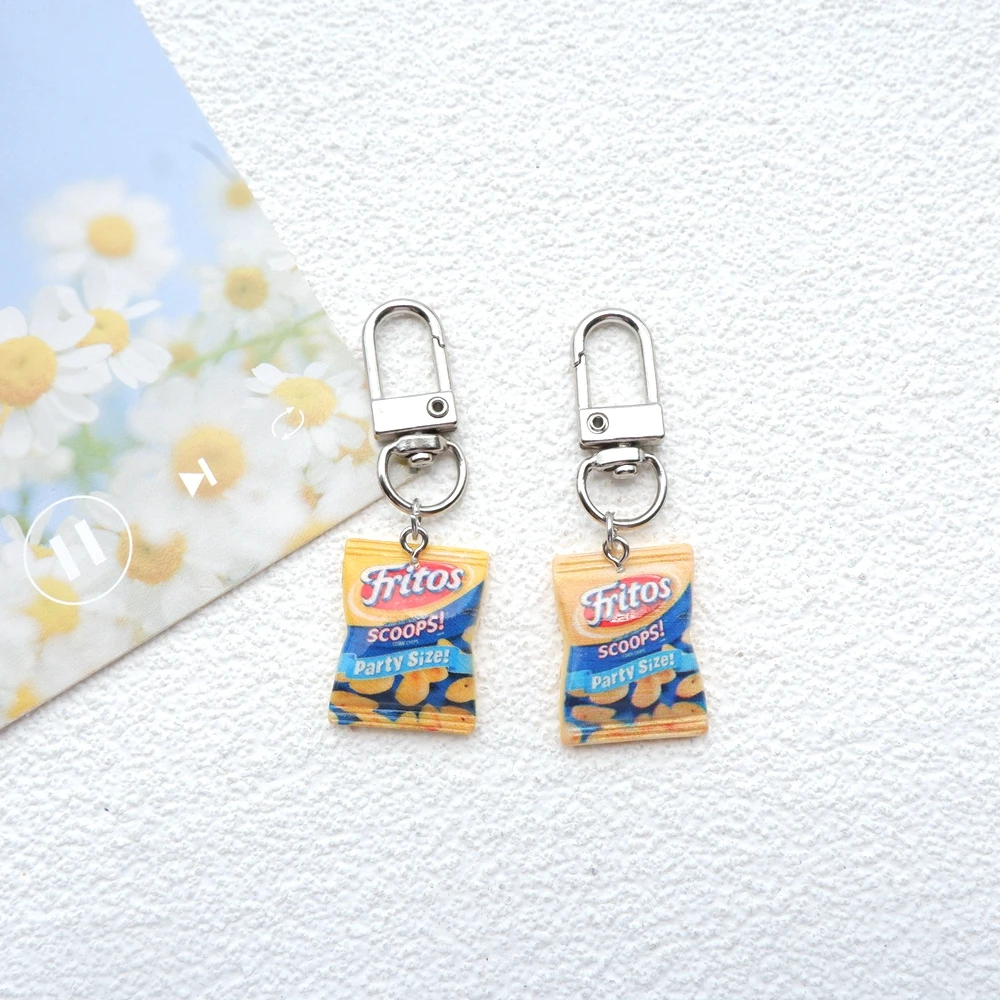 Set of 2 Adorable Snack-Themed Keychain Accessories