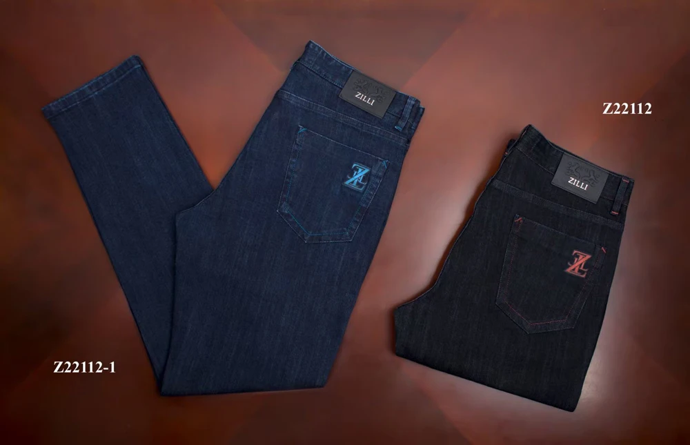 

BILLIONAIRE OECHSLI Jeans Cotton thick men 2023 Autumn Winter new business Casual embroidery high quality big size 31-40