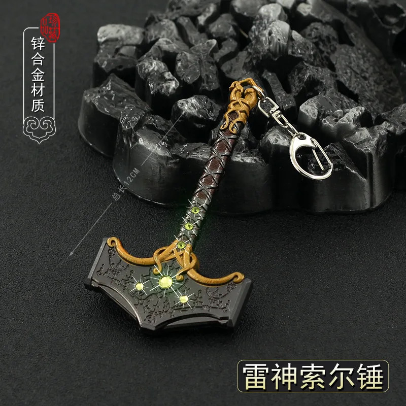16Cm Thor'S Hammer God Of War: Gioco Ragnarok Periferiche Metallo Arma Modello Bambola Giocattoli Attrezzature Accessori Collezione Di Decorazioni