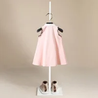 Robe chemise à simple boutonnage pour filles, vêtements pour enfants, jupe une pièce, coton, rose, carreaux, mode d'été, bébé, 3 à 10 ans 2