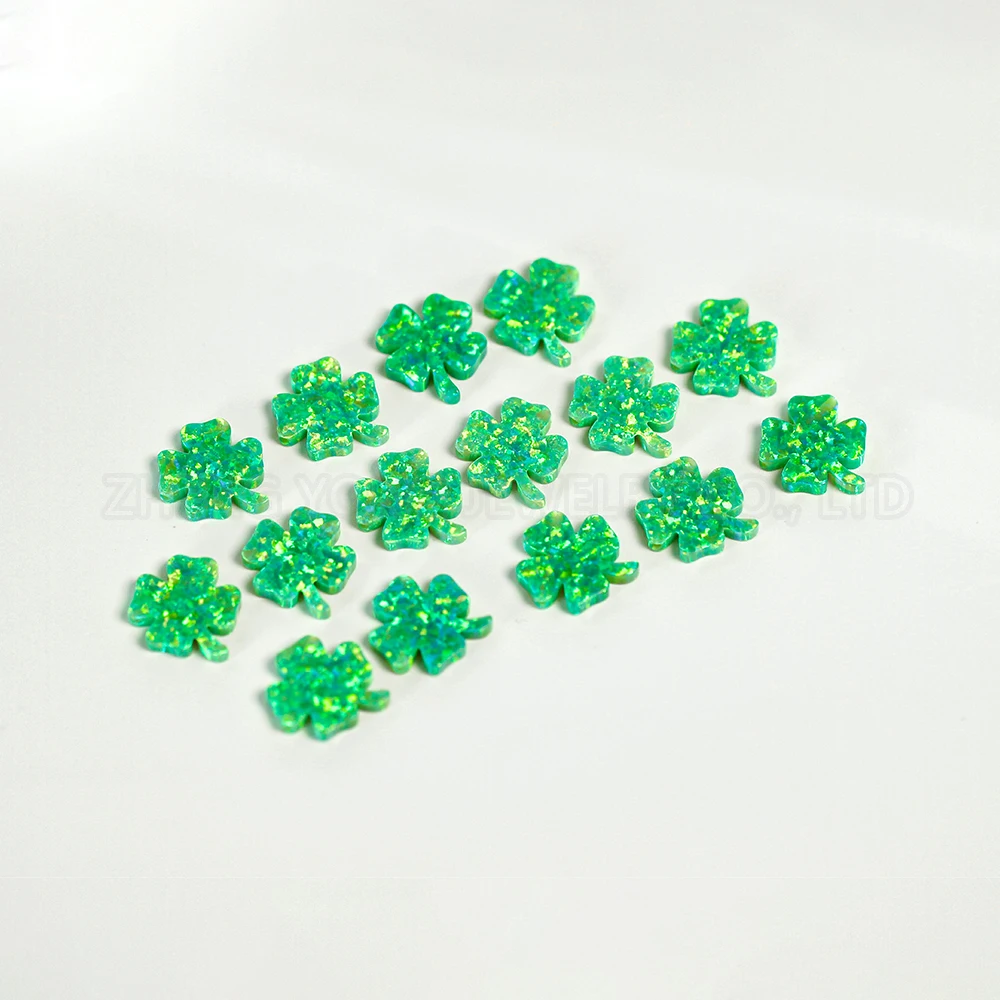 4 Leaf Clover Beads for Jewelry Making Opal Loose Gems Lucky Charms 4 Leaf Clover