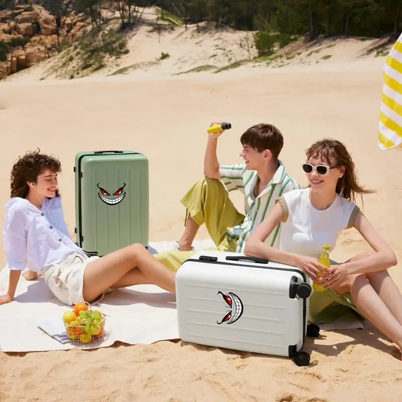 Devil Eyes Smile Car Motorcycle Stickers Helmet Fairing Rear Window Decoration Decal Electric Car Motorcycle Reflective Stickers