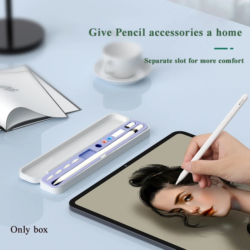 Pencil Storage Box for Apple Pencil 1st 2nd Portable Carrying Case Pen Nib Holder for iPad Drawing Pens Tablet Accessories