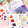 Magic Watercolor Coloring Book for Kids 12 Sheets Graffiti Painting Notebook with Paint Brush Water-Activated Gouache Drawing 5